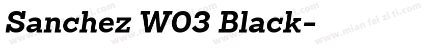 Sanchez W03 Black字体转换